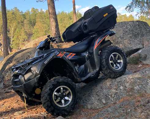 Svart fyrhjuling Kawasaki Brute Force 750 stulen i Huddinge